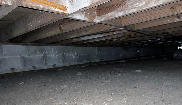 Leakage in crawl space