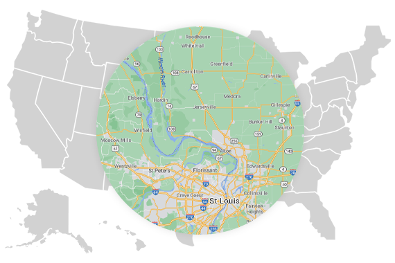 Midwest Basement Tech Service Area Map