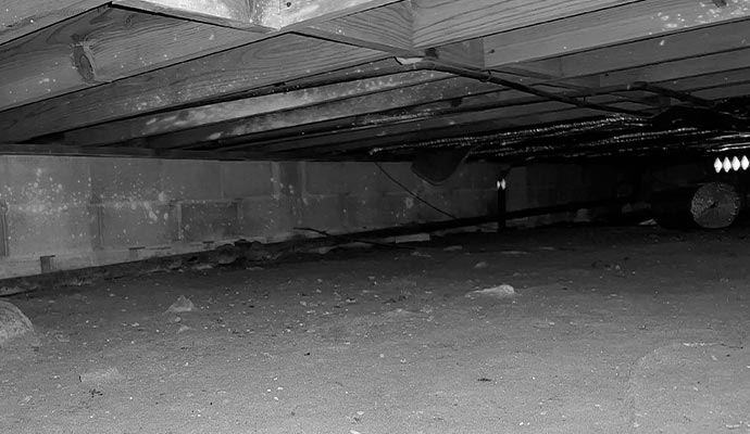Moldy crawl space